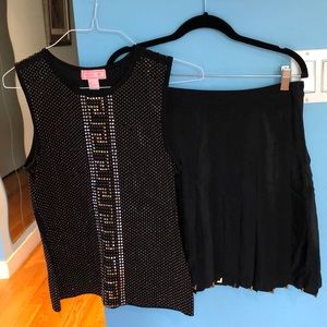 Versace for H&M Embellished Top & Skirt set size 8